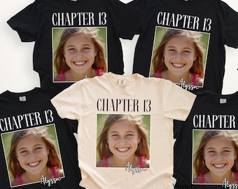 Personalisierte Foto-Party-T-Shirts 13. Geburtstag Shirt Benutzerdefinierte Bild Geburtstag Shirt Gruppenshirts 13 Bday Party Shirt Benutzerdefinierte Geburtstags-Crew Shirts