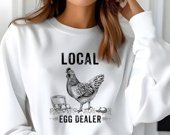 Local Egg Dealer Shirt, Comfort Colors, Chicken T Shirt, Retro Farmhouse Shirt, Farm Life, Farmer Shirt, Chicken Lover Gift for Women