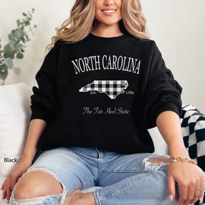 Custom North Carolina Sweatshirt, North Carolina Crewneck, Home State Sweater North Carolina Pullover NC Shirt Trending Oversized Sweatshirt