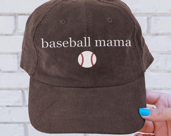 Embroidered Baseball Mama Hat Baseball Mom Gift Game Day Outfit Gift for Mom Embroidered Hat T-Mom Cap Baseball Hat Mothers Day Gift for Her