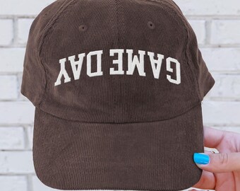 Embroidered Game Day Upside Down Game Day Hat Sunday Football Embroidered Hat School Spirit Hat Football Mom Coach Gift Sports Fan Mom Gift
