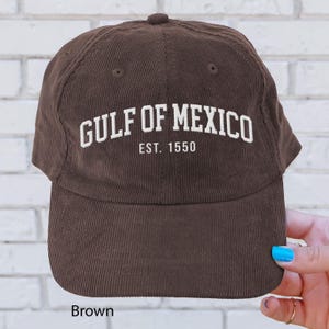 Embroidered Gulf of Mexico Hat Gift for Mexico Lover Embroidered Hat Democrat Gift Politics Cap Gulf Coast Texas Alabama Mississippi Florida