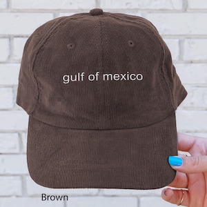 Embroidered Gulf of Mexico Hat Gift for Mexico Lover Embroidered Hat Democrat Gift Politics Cap Gulf Coast Texas Alabama Mississippi Florida