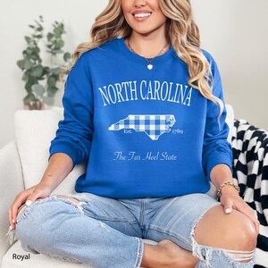 Custom North Carolina Sweatshirt, North Carolina Crewneck, Home State Sweater North Carolina Pullover NC Shirt Trending Oversized Sweatshirt
