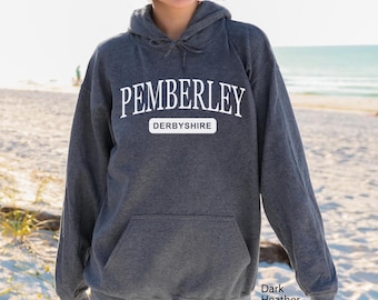 Pemberley Hoodie Stolz und Vorurteil Shirt Buchclub Geschenke Buch Liebhaber Geschenk für sie Bücherwurm Geschenke Jane Austen Sweatshirt Bücherwurm Pullover