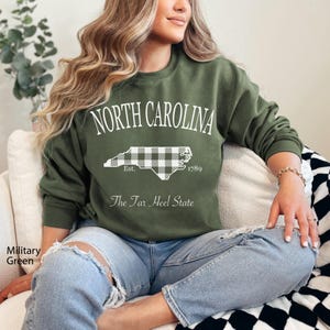 Custom North Carolina Sweatshirt, North Carolina Crewneck, Home State Sweater North Carolina Pullover NC Shirt Trending Oversized Sweatshirt