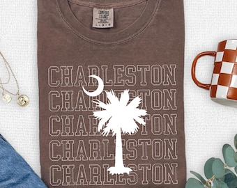 Comfort Colors® Charleston Shirt Charleston Gifts Charleston Bridesmaid Proposal Bridal Party Tshirt Vacation Shirts Oversized Shirt Wedding