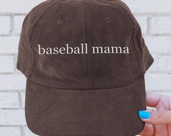 Embroidered Baseball Mama Hat Baseball Mom Gift Game Day Outfit Gift for Mom Embroidered Hat T-Mom Cap Baseball Hat Mothers Day Gift for Her
