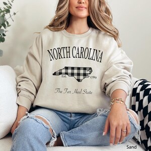 Custom North Carolina Sweatshirt, North Carolina Crewneck, Home State Sweater North Carolina Pullover NC Shirt Trending Oversized Sweatshirt