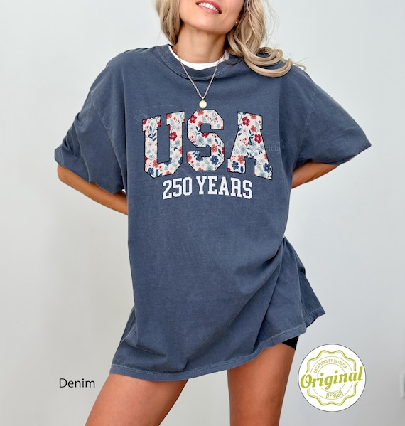 Comfort Colors® Happy 250th Birthday USA Shirt America 250th Anniversary Semiquincentennial Gift USA 250 Years Independence Day 4th of July
