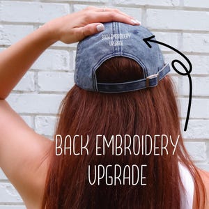 Embroidered Hat Back Embroidery Upgrade Custom Text Embroidered Hat Personalized Cap Custom Embroidered Hats Vintage Baseball Hat Mama Hat