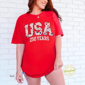 Camiseta Comfort Colors® Feliz 250 Aniversario de EE. UU. Regalo del 250 Aniversario de Estados Unidos, Semiquincentenario de EE. UU., 250 Años de Independencia, Día de la Independencia, 4 de Julio imagen 4