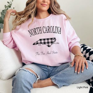 Custom North Carolina Sweatshirt, North Carolina Crewneck, Home State Sweater North Carolina Pullover NC Shirt Trending Oversized Sweatshirt