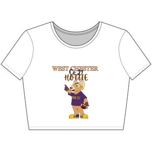 West Chester University Cropped Tee, College Spirit Wear, School Pride Top, Women&#39;s Campus Fashion, Graduation Gift