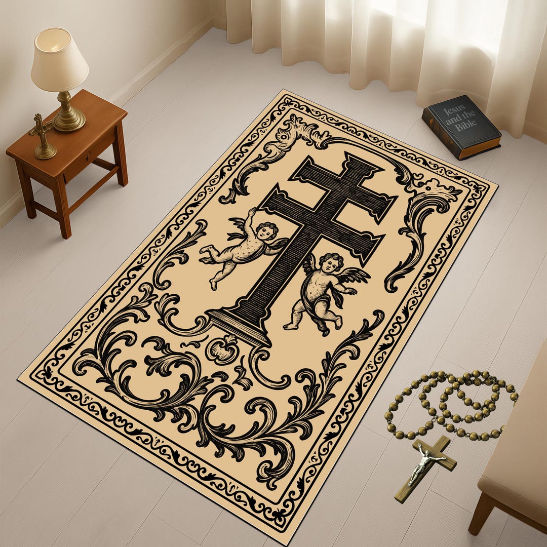 Orthodox Rug Christian Cross Prayer Rug, Catholic Orthodox Worship Mat, Religious ...
