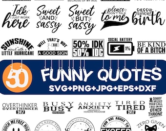 Pacchetto SVG con citazioni sarcastiche divertenti: design per maglietta, regalo per la mamma (download digitale)