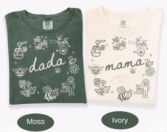 First Bee Day Birthday Shirt, Bee Theme 1st Birthday Tshirt, Bumble Bee Birthday Shirt for Mama Dada, Bee First Birthday Matching Family Tee