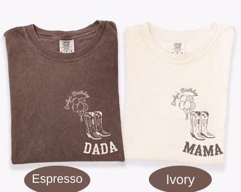 First Rodeo Birthday Party Matching Family Shirts, Comfort Colors® Western 1st Rodeo Mama Daddy T Shirts, Cowboy Cowgirl 1st Birthday Outfit