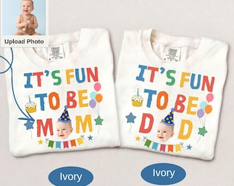 It's Fun to Be One Birthday Matching Family Shirts, Boys First Birthday, Girls First Birthday Party, Fun BDay Tee, Custom BDay Shirt Mom Dad