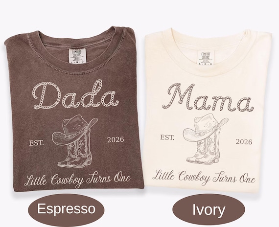First Rodeo Birthday Party Matching Family Shirts, Comfort Colors Western 1st Rodeo Mama Daddy TShirts, Cowboy Cowgirl 1st Birthday Outfit