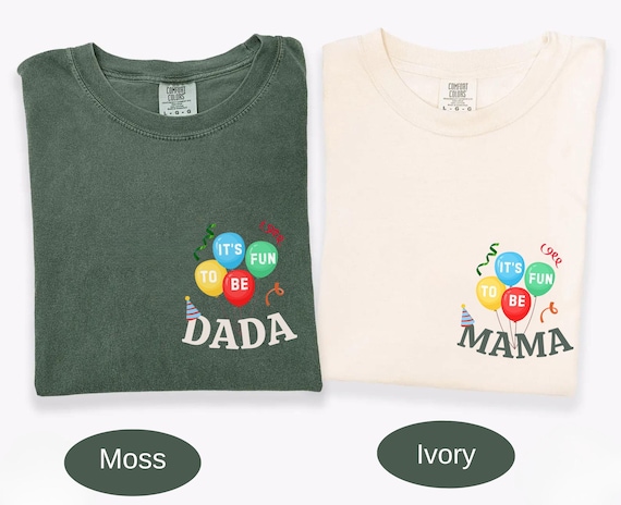 Its Fun to Be One Birthday Family Shirts, Balloon Birthday Mama Dada Tee, Personalized First Birthday Matching Comfort Colors Shirt