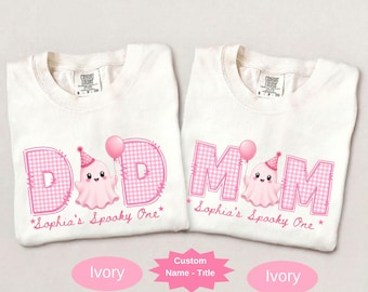 Spooky One First Birthday Family Shirts, Custom Halloween Birthday Matching Tees, Ghost 1st Birthday Outfit, Mama Dada Shirt Gift.
