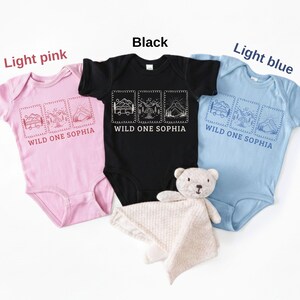 One Happy Camper Family Shirts, One Happy Mama Dada, Camper 1st Birthday Outfit, Matching Family Camping Shirts, Custom Name Shirt immagine 8