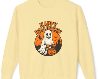 Happy Halloween Friendly Ghost & Jack-O'-Lantern Design