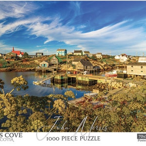 Peggys Cove Harbour Nova Scotia 19.6&quot;x27.5&quot; 1000 piece Jigsaw Puzzle. Nova Scotia gifts, Nova Scotia Print, Nova Scotia art, Nova Scotia