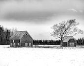 13x19" The Old Farm Black & White art, Prince Edward Island, PEI Art, PEI Print, Black white, Living Room Wall Art, home decor