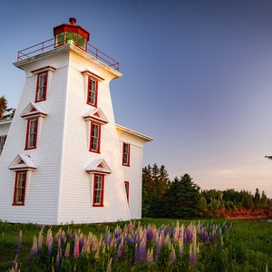 Blockhouse Leuchtturm in der Nähe von Fort Amherst, ein PEI Print, Charlottetown, Prince Edward Island Wandkunst, Fotografie