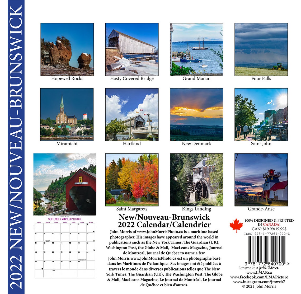 2022 Large New Brunswick Wall Calendar 12x11.5 Etsy