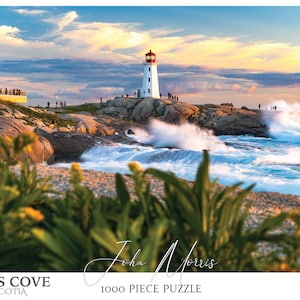 Peggys Cove Lighthouse Nova Scotia 19.6&quot;x27.5&quot; 1000 piece Jigsaw Puzzle. Nova Scotia gifts, Nova Scotia Print, Nova Scotia art, Nova Scotia