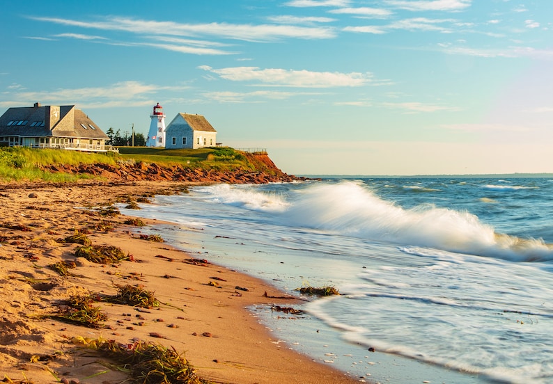 Prince Edward Island Lighthouse Beach Panmure Island 13x19 PEI Print. Gifts, Beach, Pei Prints