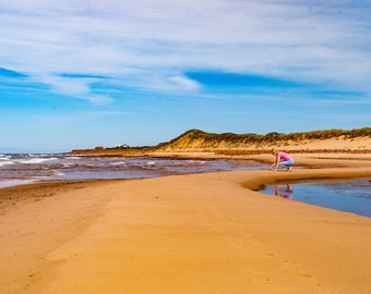 Sand Writing on a PEI Beach, Prince Edward Island, downtown, PEI Wall Decor, Home decor, Living Room Wall Art, Bedroom print