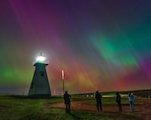 A Northern Lights Show to Remember, Prince Edward Island, PEI Art, Aviation Prints, Living Room Wall Art, Aurora Borealis