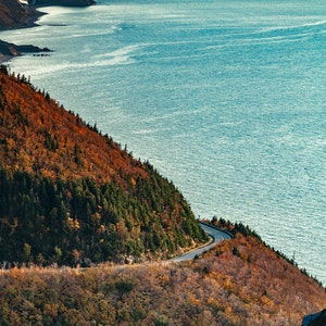 Cabot Trail Bend, a Cape Breton Print, Sydney, Nova Scotia Wall Art, Photography, Cheticamp Fine Art, Canvas