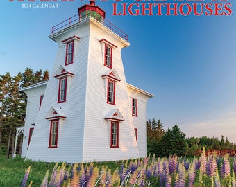 2024 Large Atlantic Canada Lighthouse Wall Calendar, 12x11.5", calendar, Nova Scotia, Halifax, Prince Edward Island, New Brunswick, Newfound