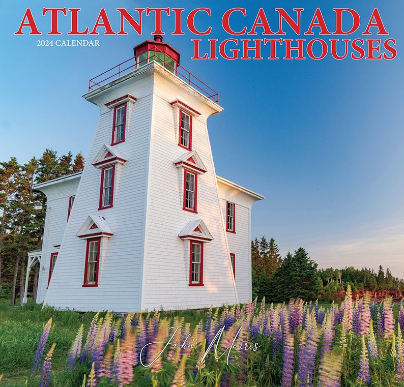 2024 Large Atlantic Canada Lighthouse Wall Calendar, 12x11.5, calendar, Nova Scotia, Halifax, Prince Edward Island, New Brunswick, Newfound image 1