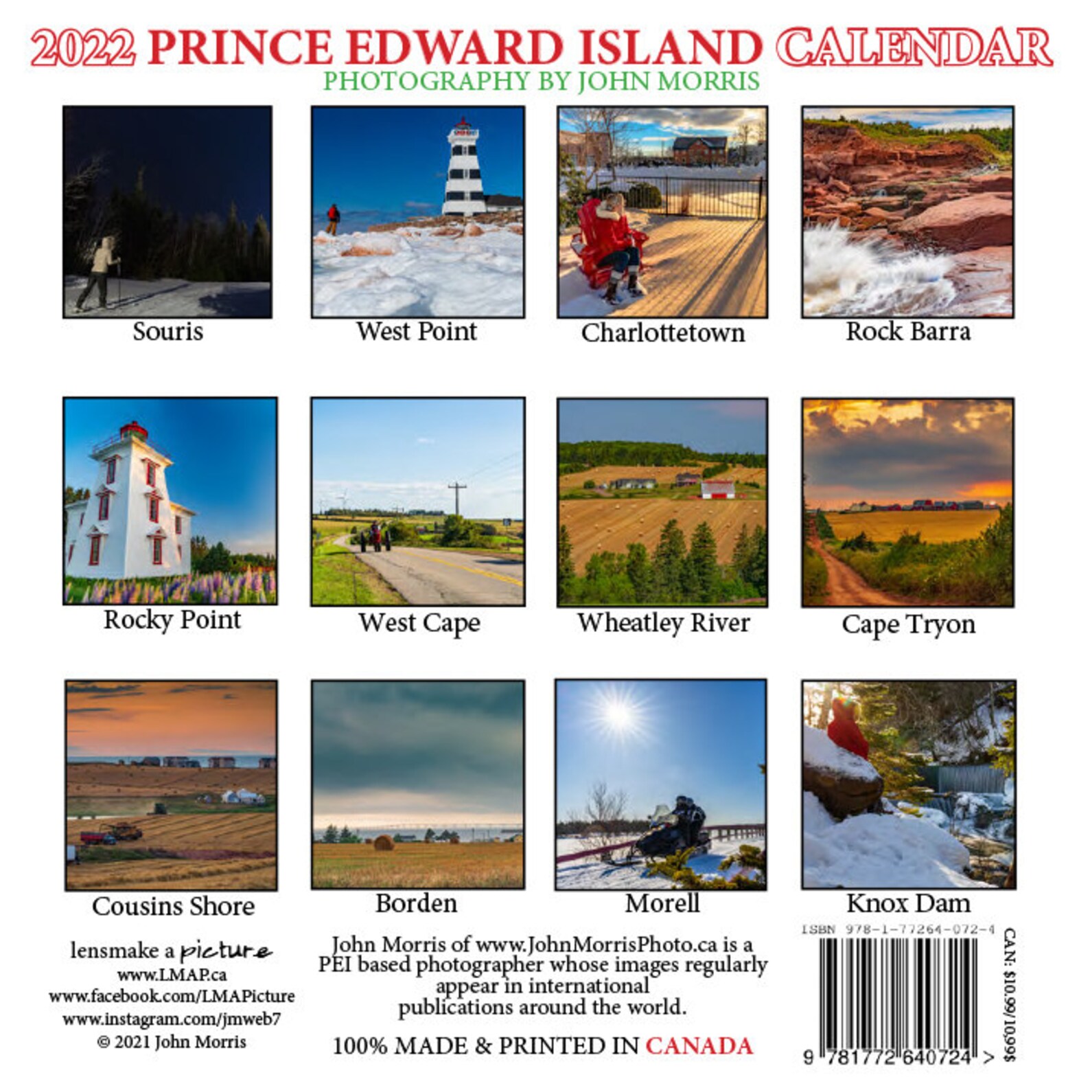 2022 Small Prince Edward Island Wall Calendar 6.5x6.5 | Etsy