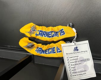 Aangepaste hockeyschaatsbeschermers • Skate Soakers Gepersonaliseerde meshoezen met naam en nummer • Skatehoezen in teamkleur • Beschermende schaatsbeschermer