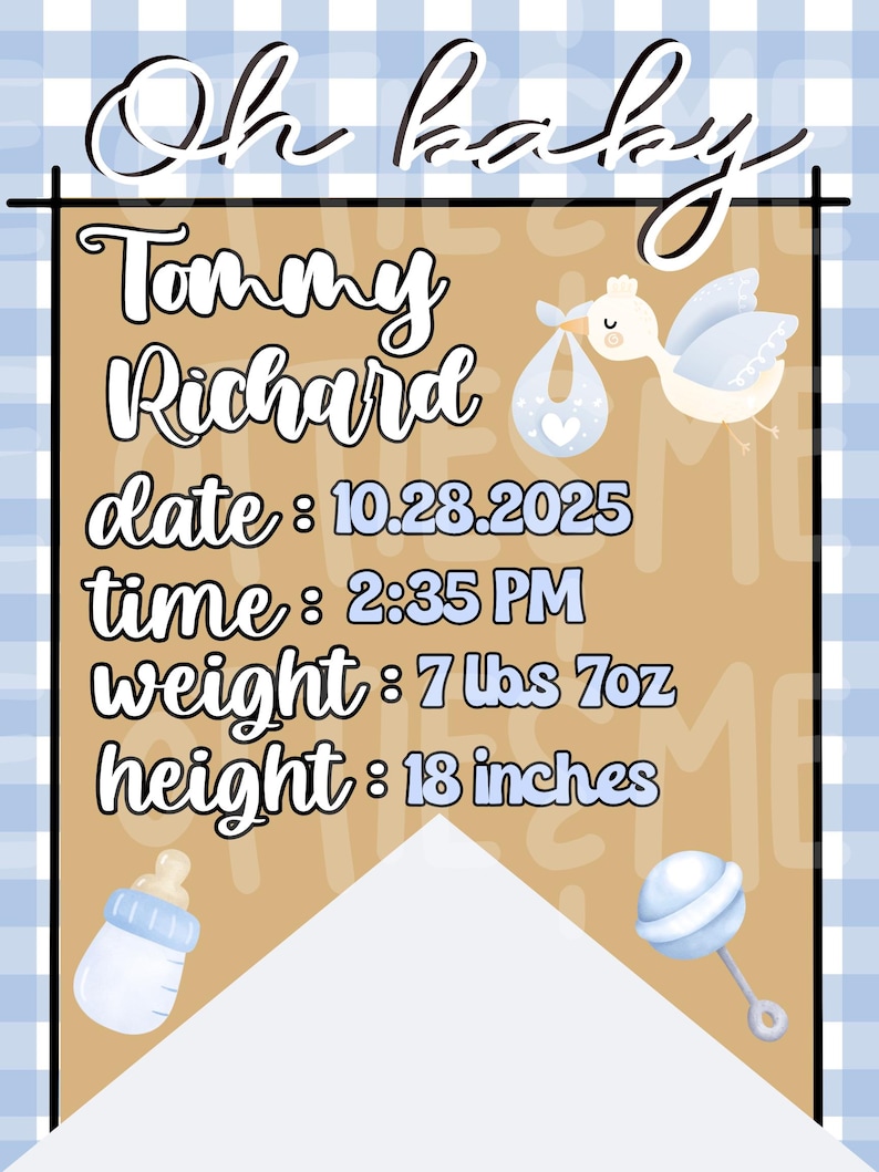 Editable Baby Banner Template BUNDLE | Printable Party Mockup (digital ...