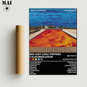 Red Hot Chili Peppers Poster | Californication Album Cover Print | Rock Band Wall Art | Music Room Decor Gift