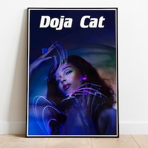 Poster Doja Cat - Reproduction d&#39;art mural musique - Poster de couverture d&#39;album - Cadeau de décoration de chambre pour artiste rap pop