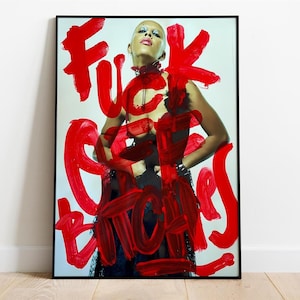 Poster Doja Cat - Reproduction d&#39;art mural musique - Poster de couverture d&#39;album - Cadeau déco de chambre pour artiste pop rap