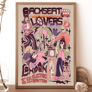 The Backseat Lovers Poster – Music Wall Art Print – Indie Rock Band Poster – Concert Room Decor Gift
