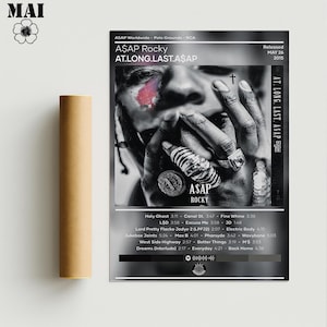 ASAP Rocky Poster | Endlich so schnell wie möglich Album Cover Print | Hip Hop Rap Musik Wandkunst | Städtisches Raumdekor Geschenk