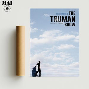 The Truman Show Movie Poster | Classic Film Wall Art | Canvas Room Decor Poster | Jim Carrey Gift Print