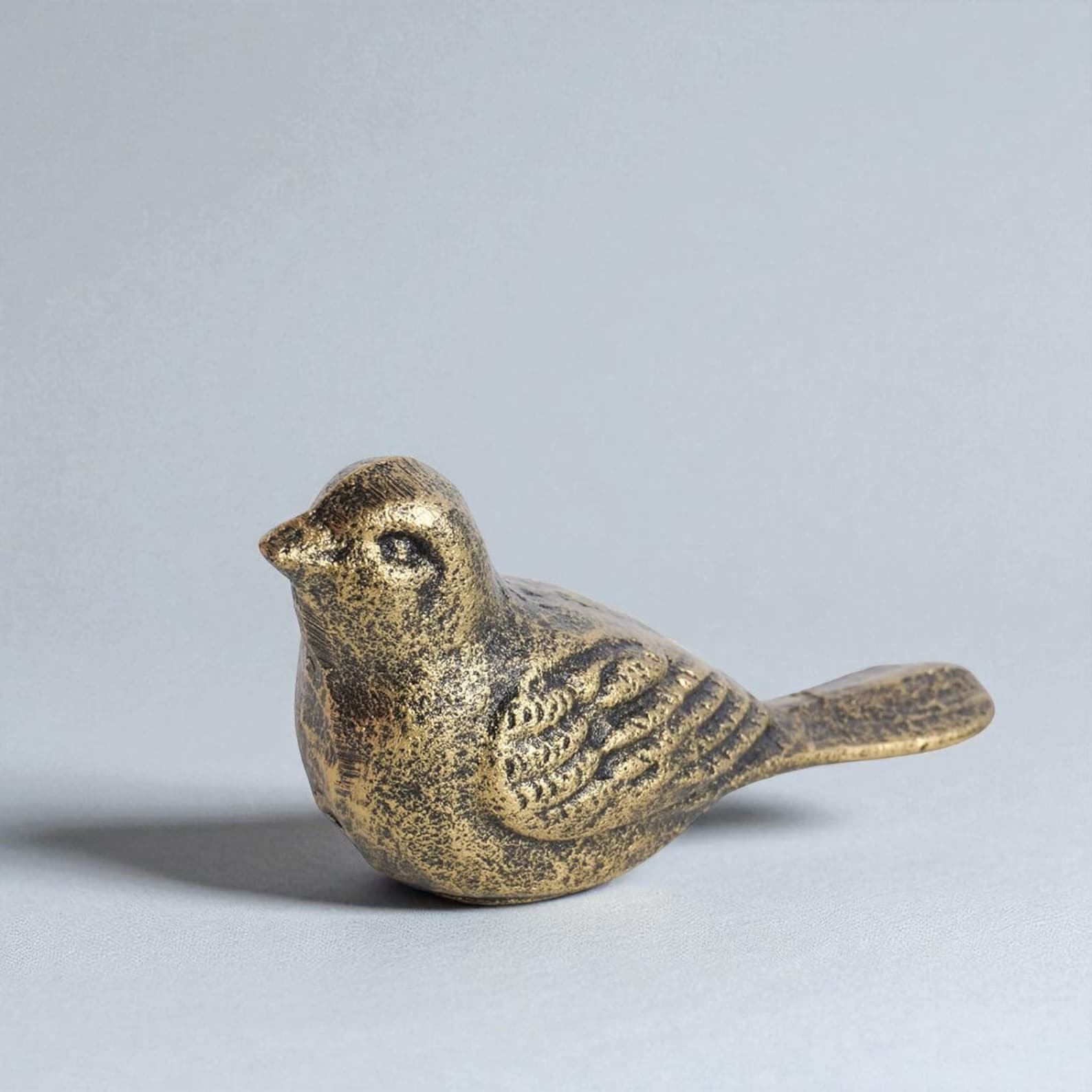 Cast Iron Door Stop – Heavy Duty Bird Door Stoppers, 2pcs Gold Green Decorative Floor Statues for Home, Office & Bedroom