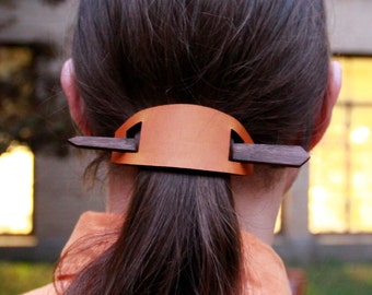 Simple Leather Barrette